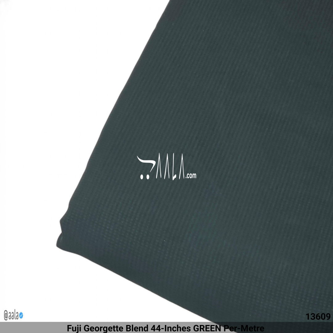 Fuji Georgette Blend 44-Inches GREEN Per-Metre #13609