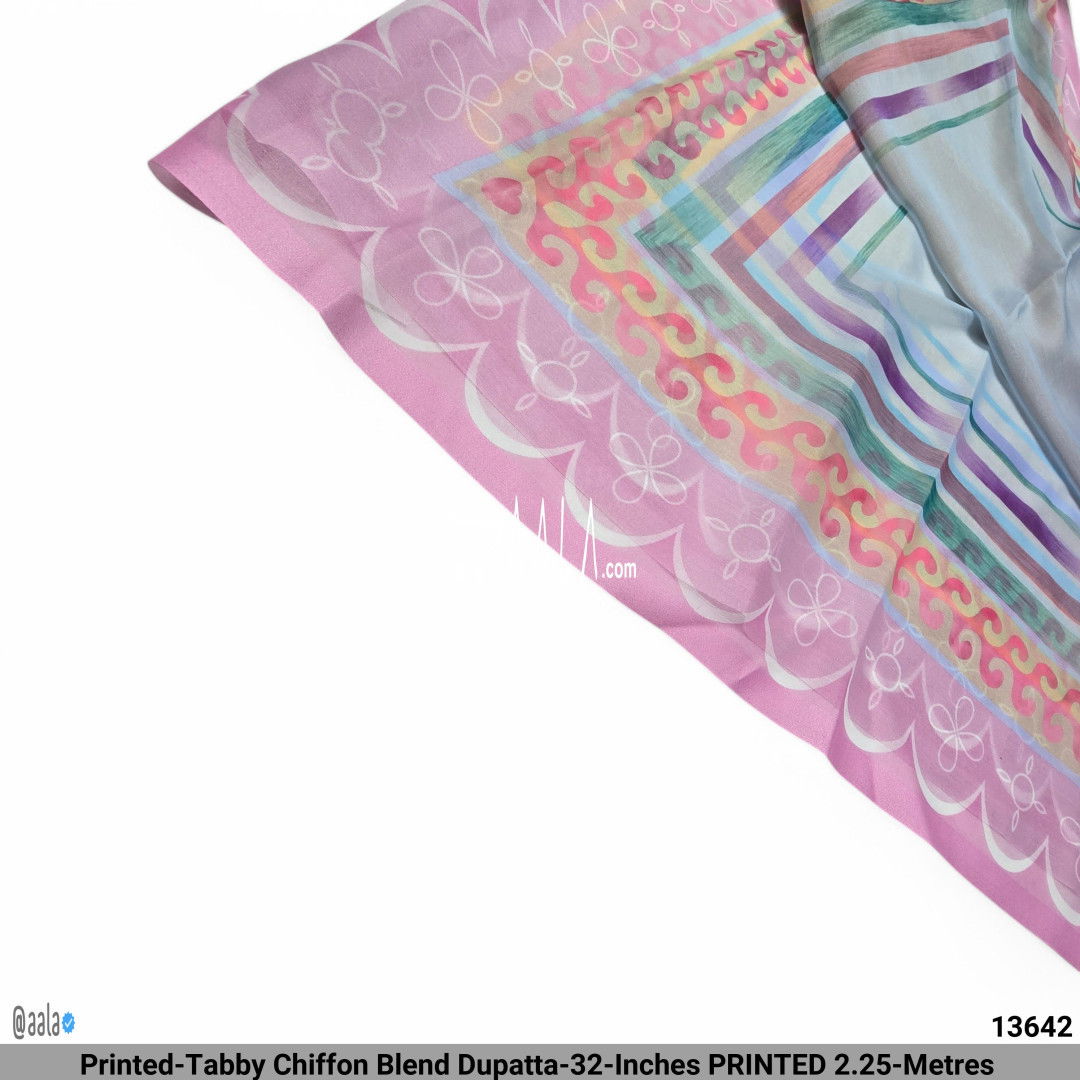 Printed-Tabby Chiffon Blend Dupatta-32-Inches PRINTED 2.25-Metres #13642
