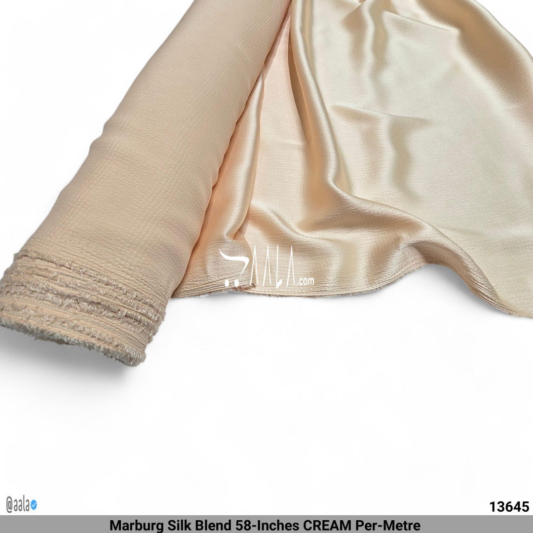 Marburg Silk Blend 58-Inches CREAM Per-Metre #13645