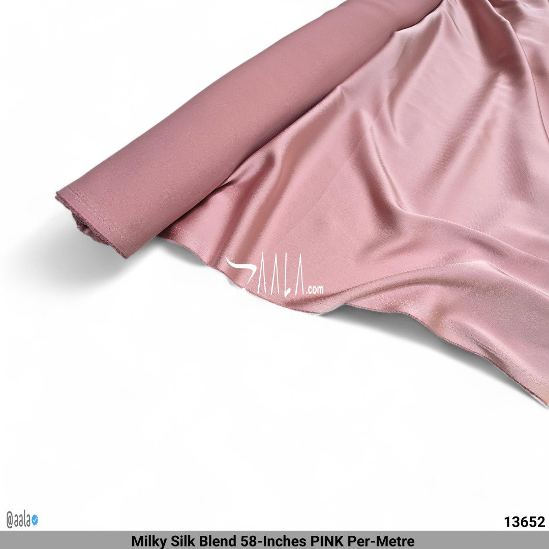 Milky Silk Blend 58-Inches PINK Per-Metre