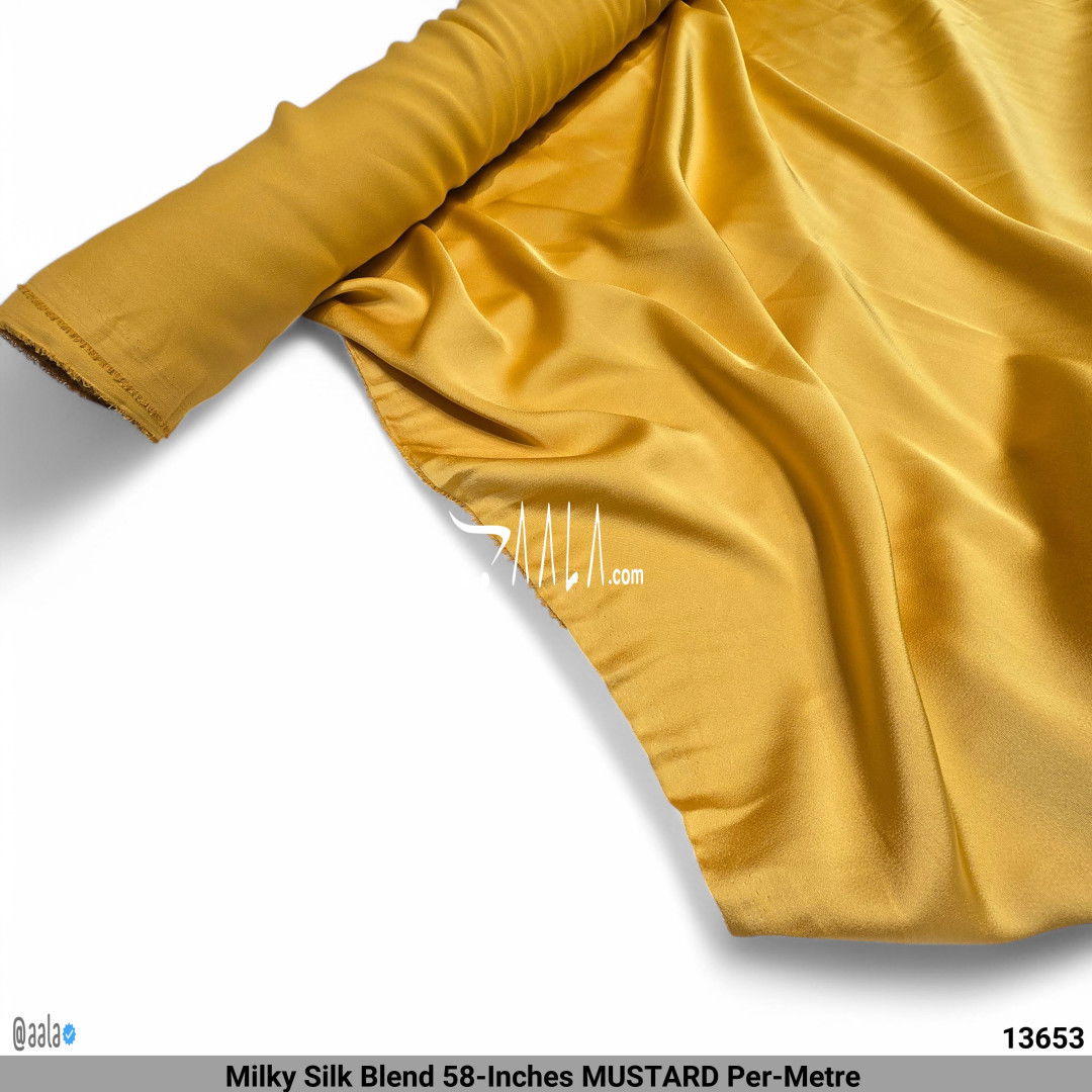 Milky Silk Blend 58-Inches MUSTARD Per-Metre #13653
