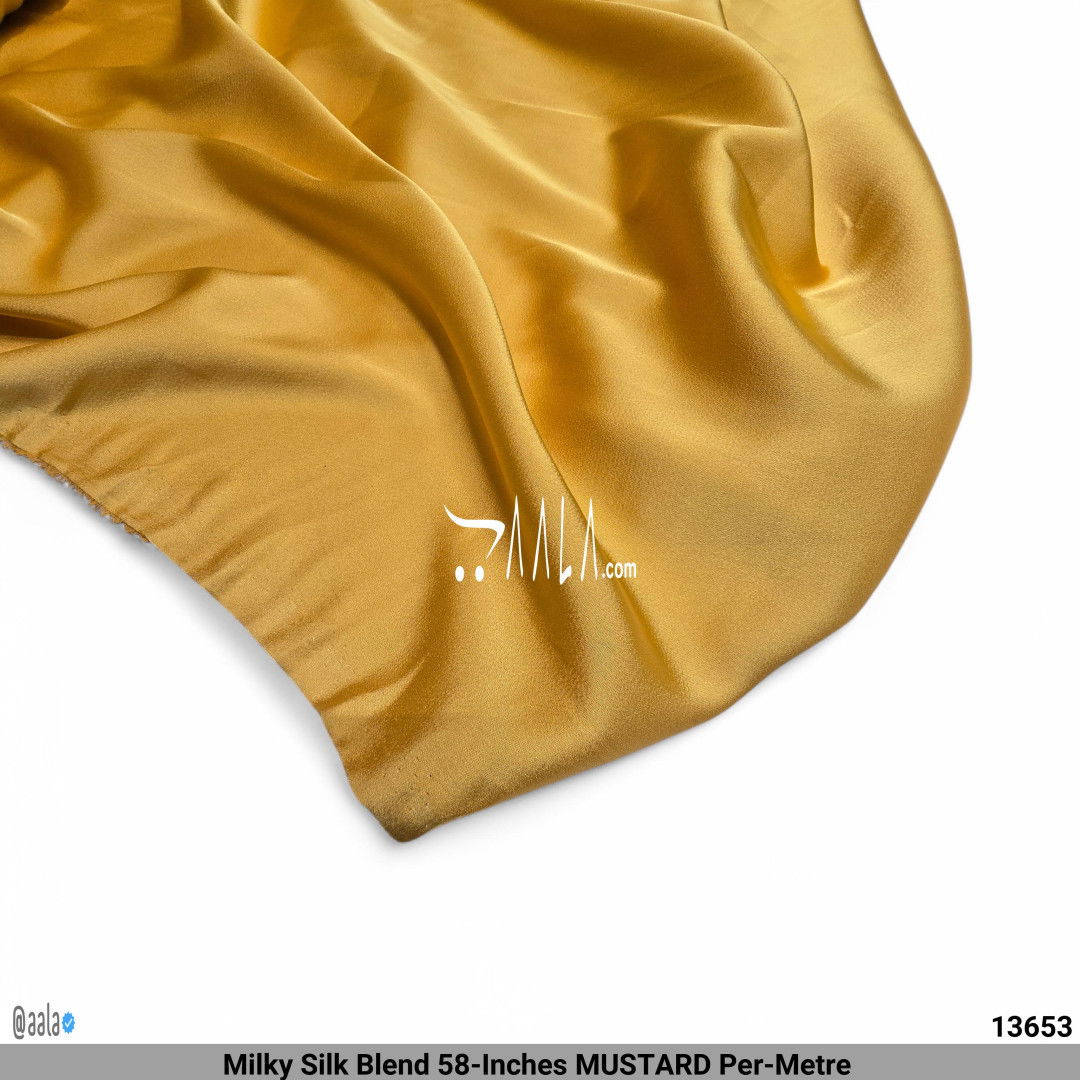 Milky Silk Blend 58-Inches MUSTARD Per-Metre #13653