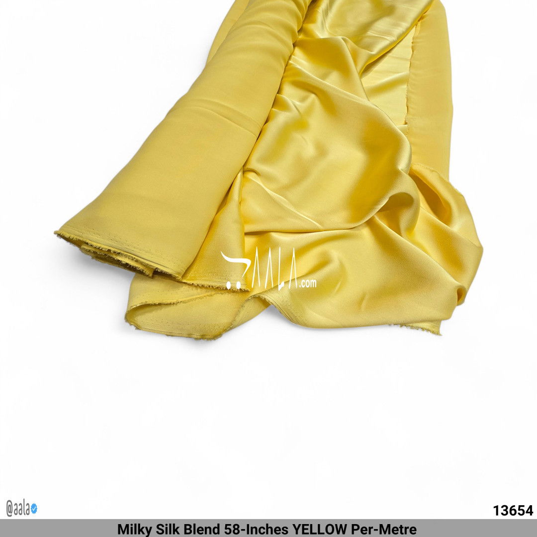 Milky Silk Blend 58-Inches YELLOW Per-Metre #13654