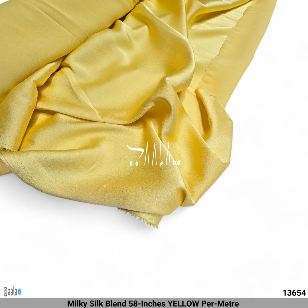 Milky Silk Blend 58-Inches YELLOW Per-Metre #13654