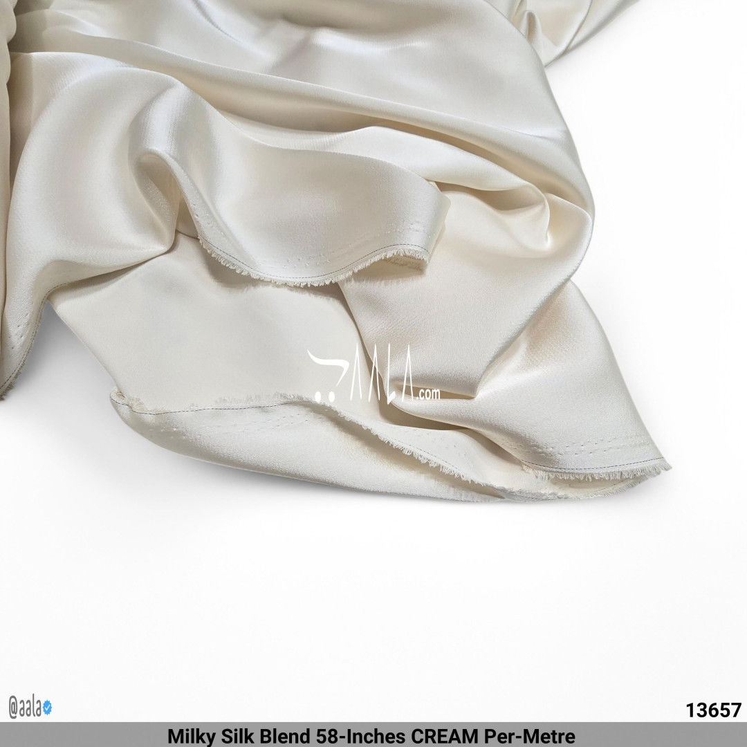 Milky Silk Blend 58-Inches CREAM Per-Metre #13657