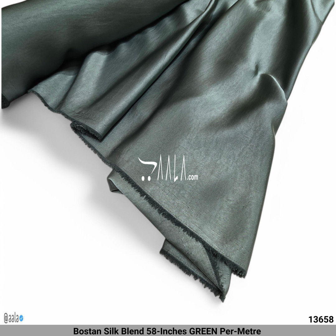 Bostan Silk Blend 58-Inches GREEN Per-Metre #13658
