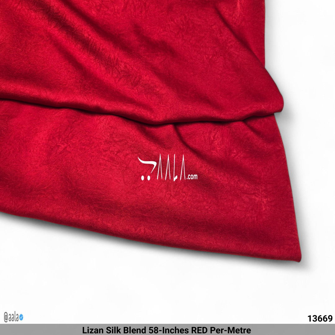 Lizan Silk Blend 58-Inches RED Per-Metre #13669