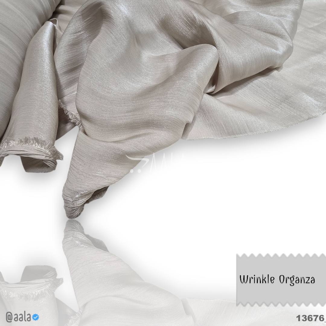 Wrinkle Organza Blend 58-Inches BIEGE Per-Metre #13676