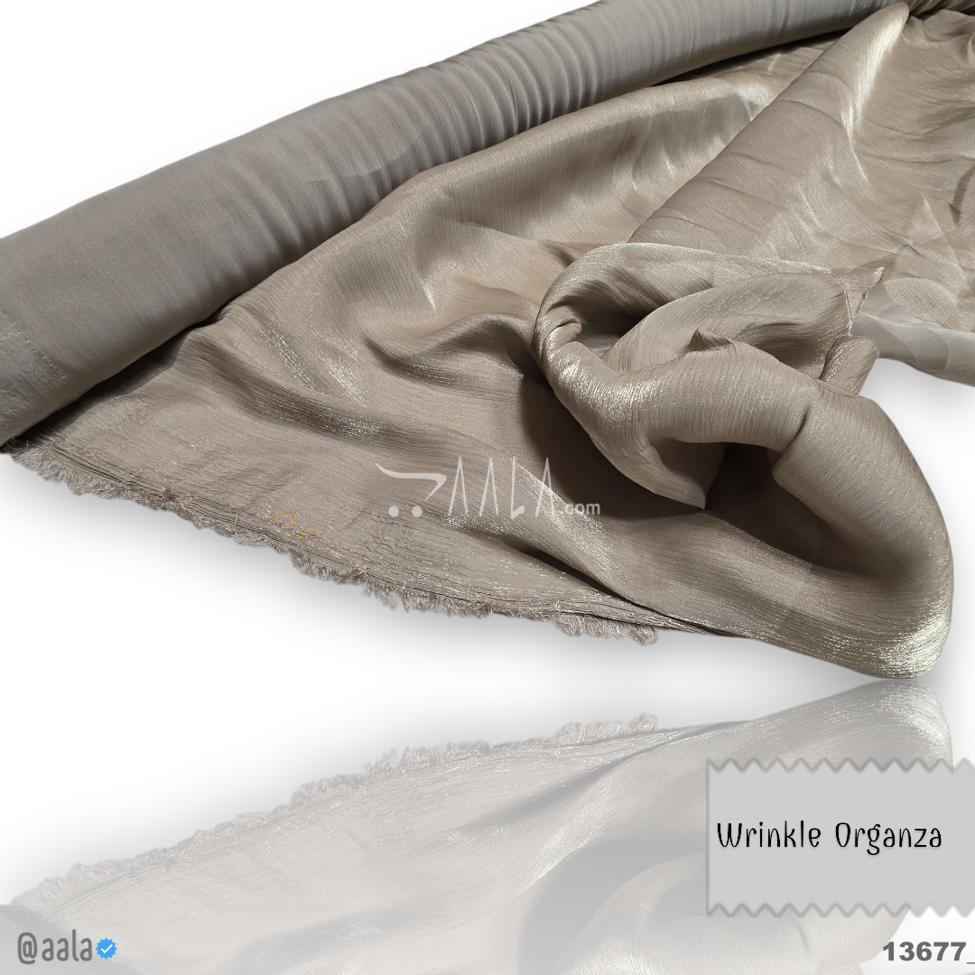 Wrinkle Organza Blend 58-Inches BIEGE Per-Metre #13677