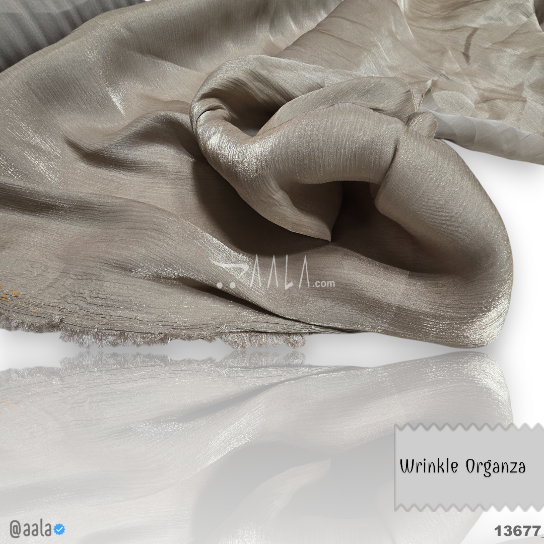 Wrinkle Organza Blend 58-Inches BIEGE Per-Metre #13677