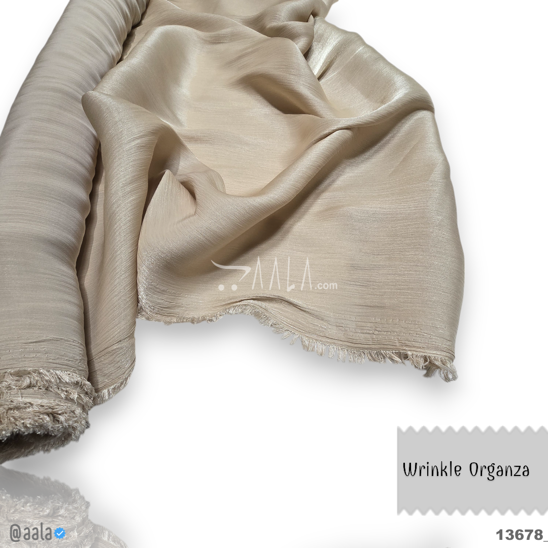 Wrinkle Organza Blend 58-Inches BIEGE Per-Metre #13678