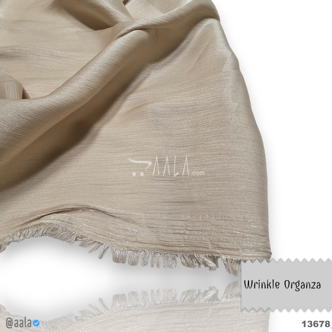 Wrinkle Organza Blend 58-Inches BIEGE Per-Metre #13678