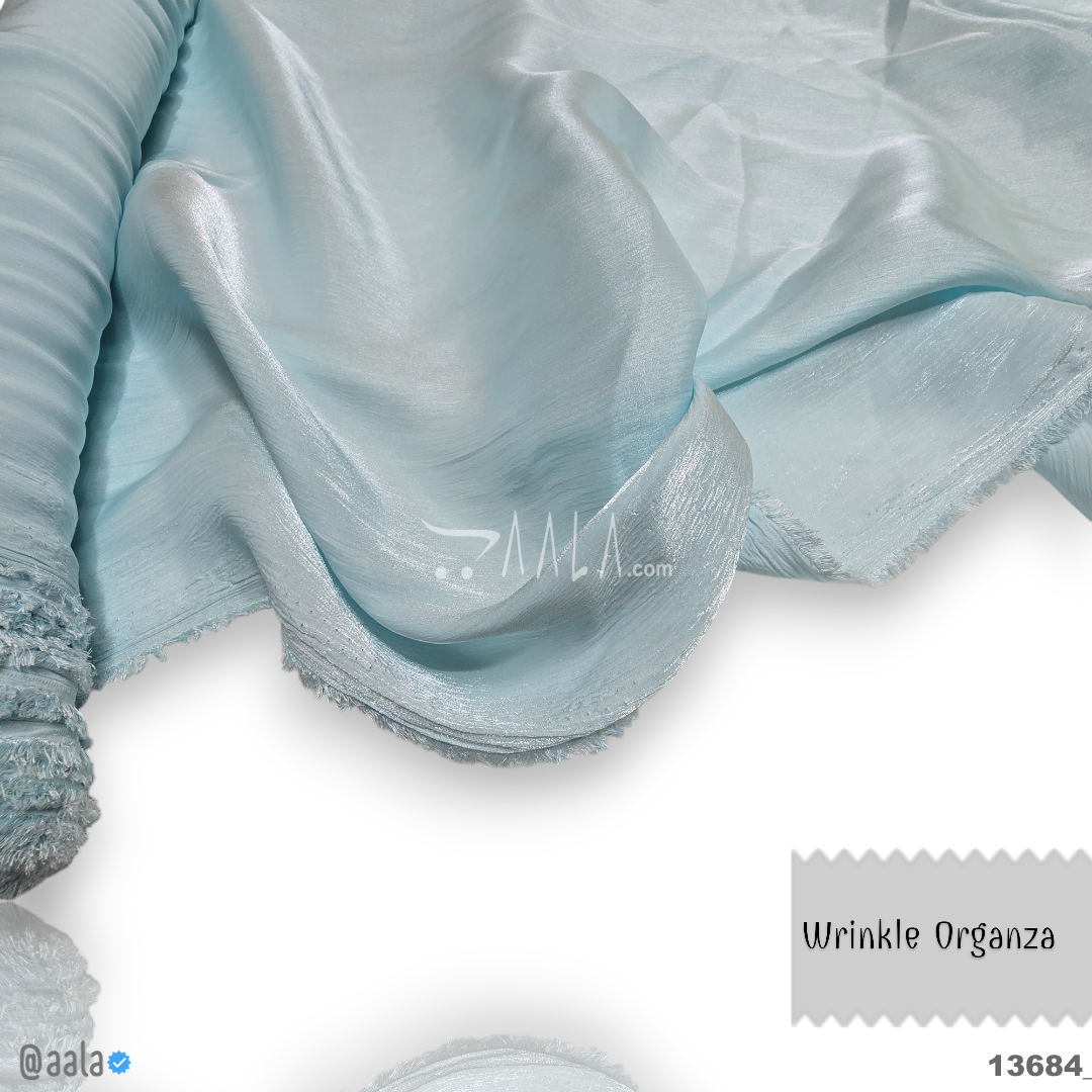 Wrinkle Organza Blend 58-Inches GREEN Per-Metre #13684