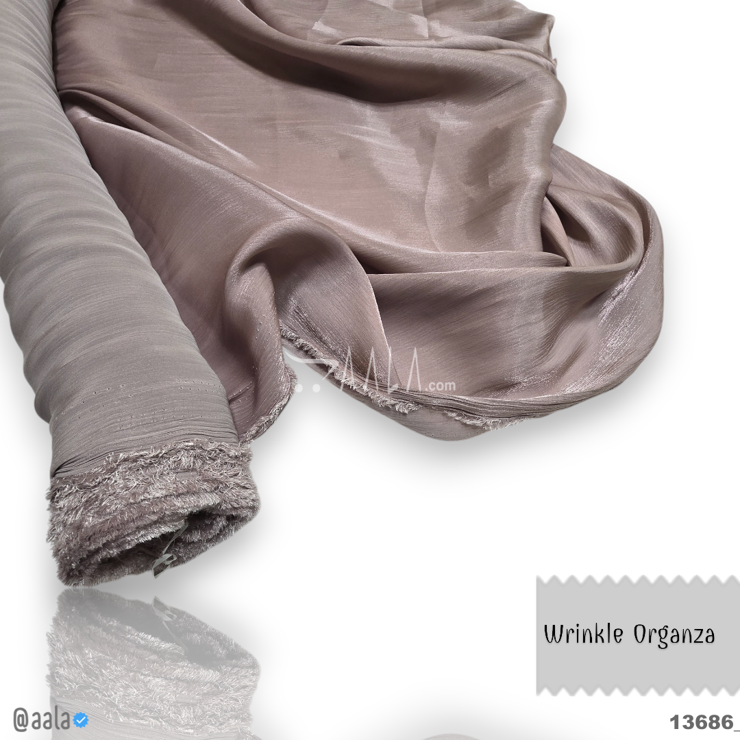 Wrinkle Organza Blend 58-Inches PURPLE Per-Metre #13686