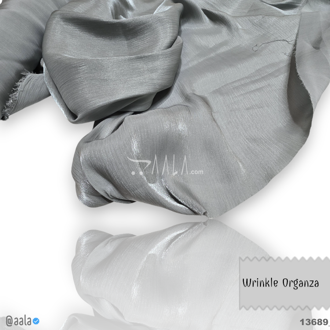 Wrinkle Organza Blend 58-Inches GREY Per-Metre #13689