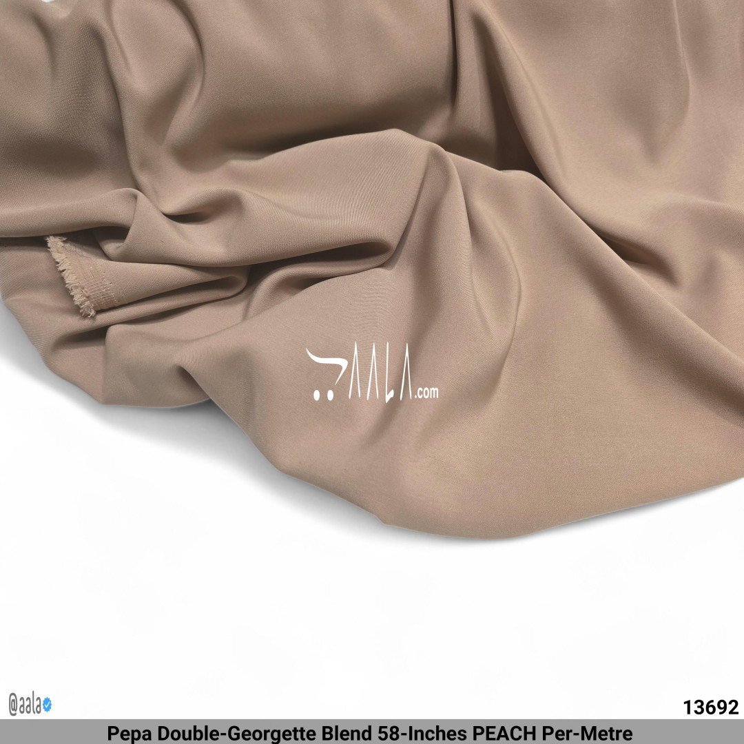Pepa Double-Georgette Blend 58-Inches PEACH Per-Metre 