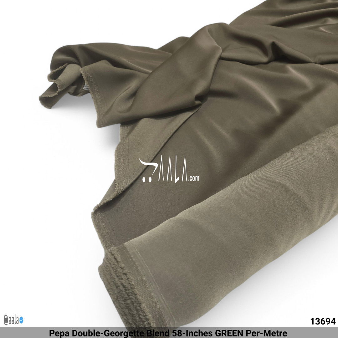 Pepa Double-Georgette Blend 58-Inches GREEN Per-Metre #13694