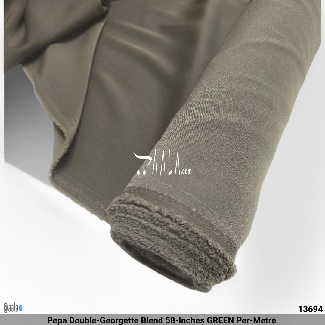 Pepa Double-Georgette Blend 58-Inches GREEN Per-Metre #13694