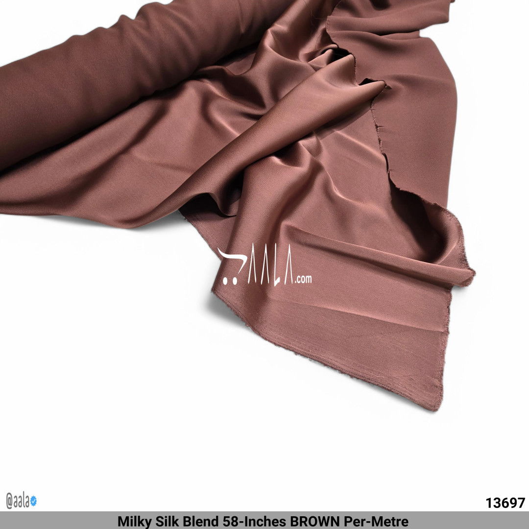 Milky Silk Blend 58-Inches BROWN Per-Metre #13697