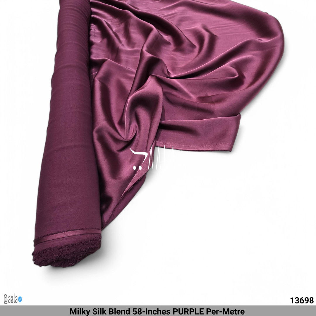 Milky Silk Blend 58-Inches PURPLE Per-Metre #13698