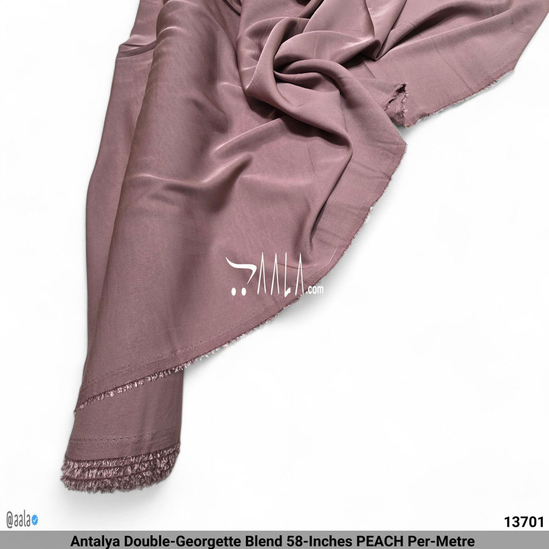 Antalya Double-Georgette Blend 58-Inches PEACH Per-Metre #13701