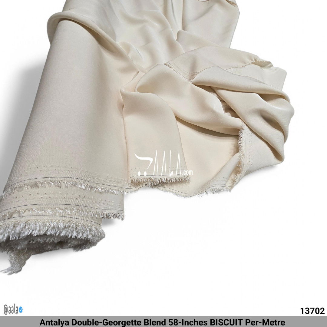 Antalya Double-Georgette Blend 58-Inches BISCUIT Per-Metre #13702