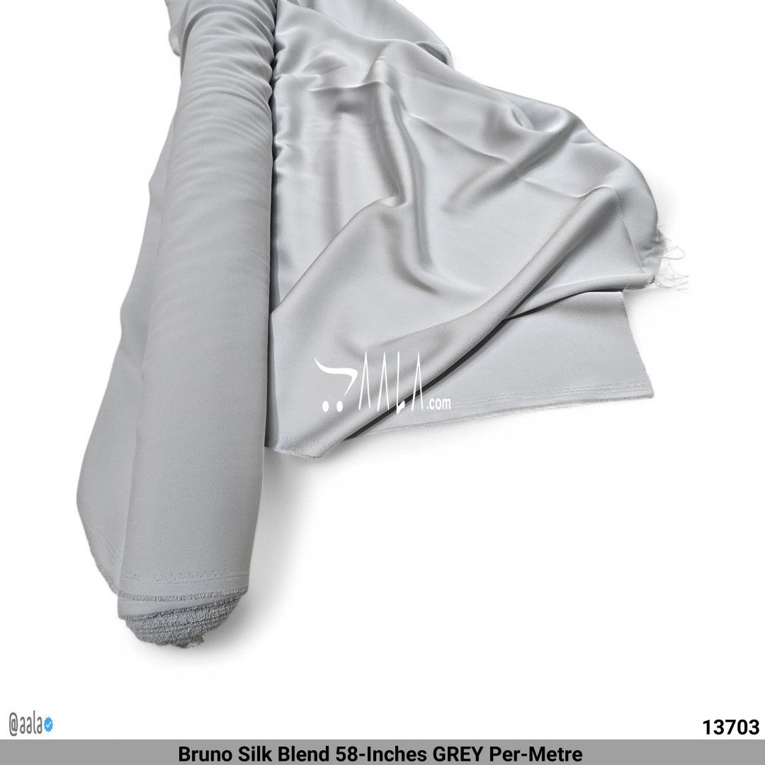 Bruno Silk Blend 58-Inches GREY Per-Metre #13703