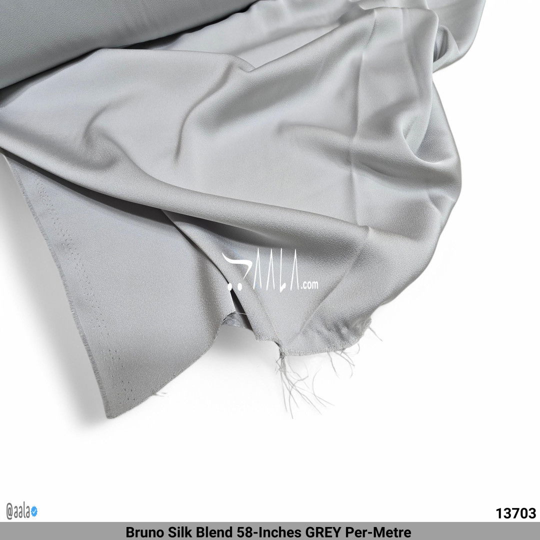Bruno Silk Blend 58-Inches GREY Per-Metre #13703
