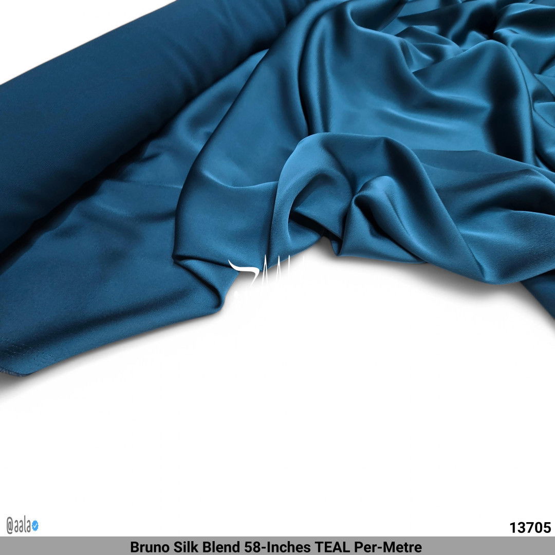 Bruno Silk Blend 58-Inches TEAL Per-Metre 