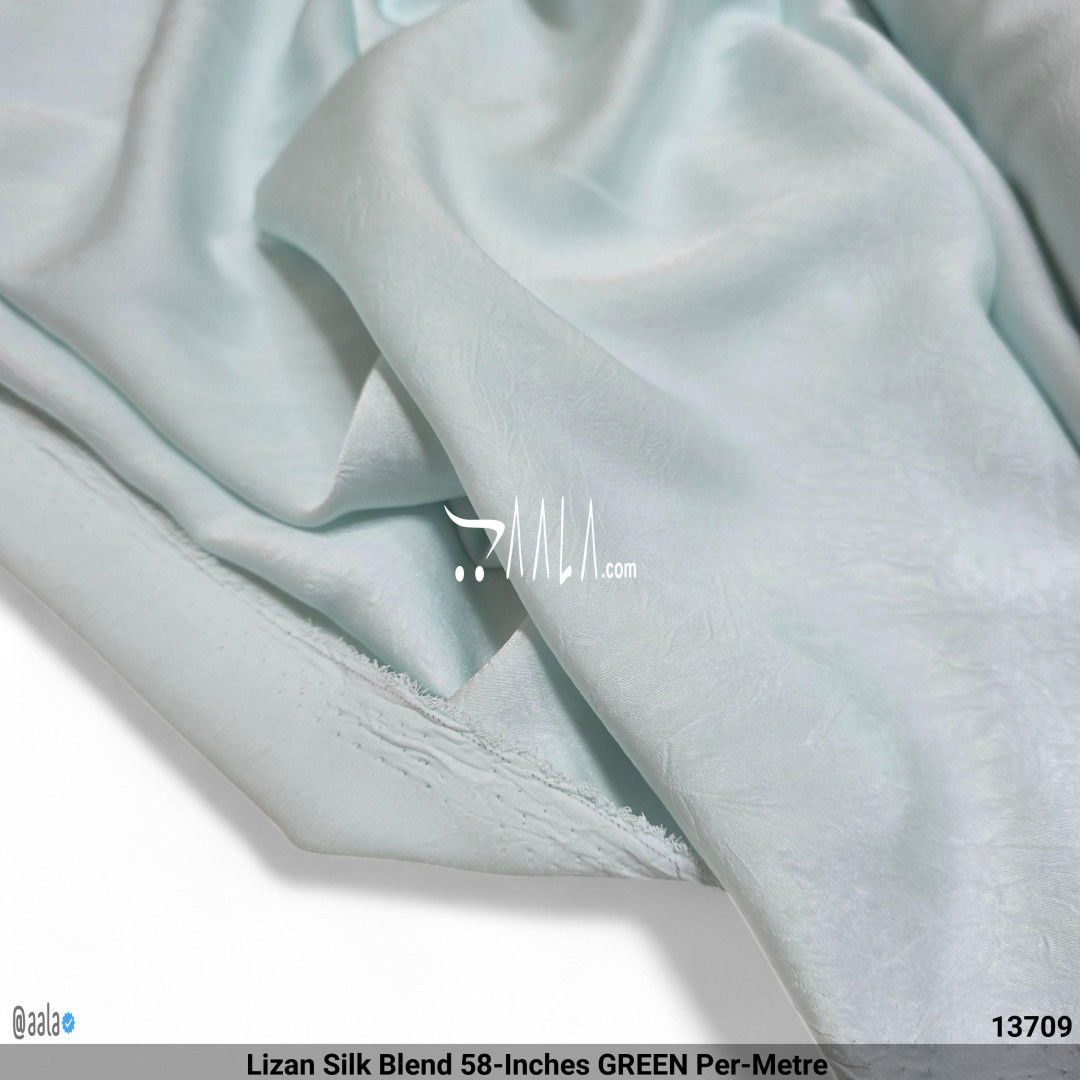 Lizan Silk Blend 58-Inches GREEN Per-Metre #13709
