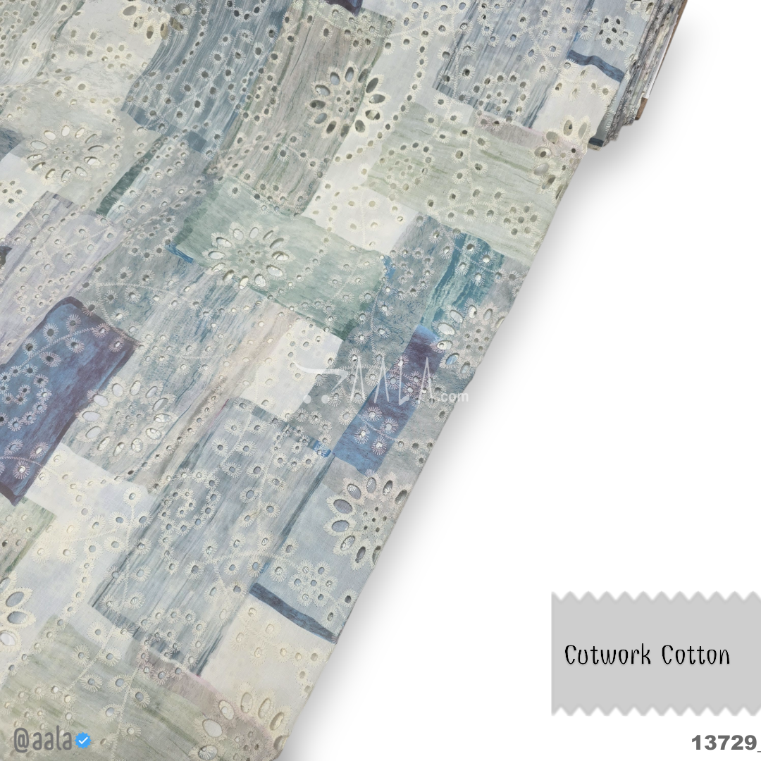 Cutwork Cotton Cotton 52-Inches PRINTED Per-Metre #13729
