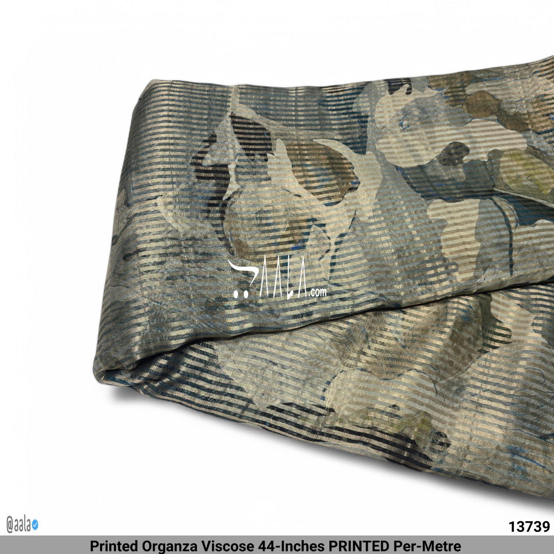 Printed Organza Viscose 44-Inches PRINTED Per-Metre #13739