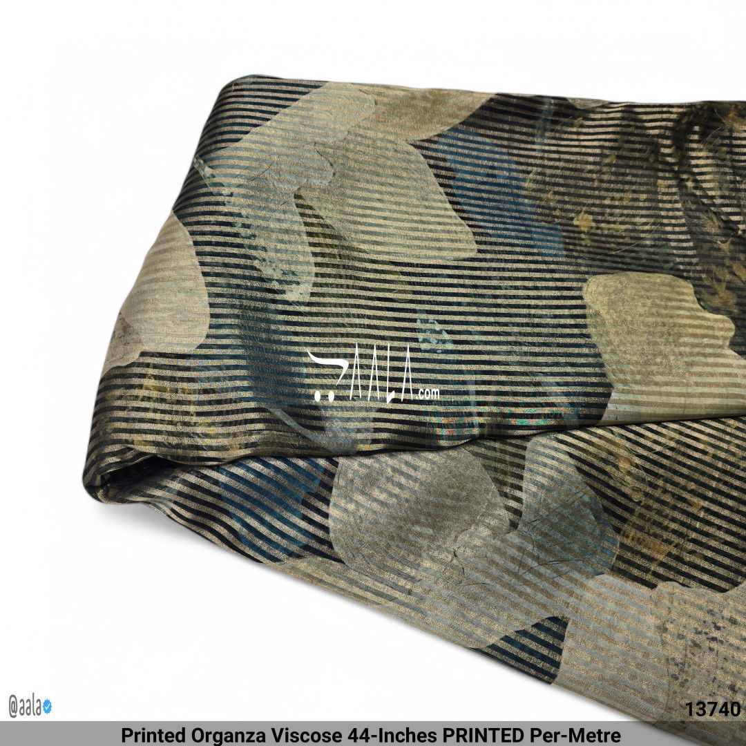 Printed Organza Viscose 44-Inches PRINTED Per-Metre #13740