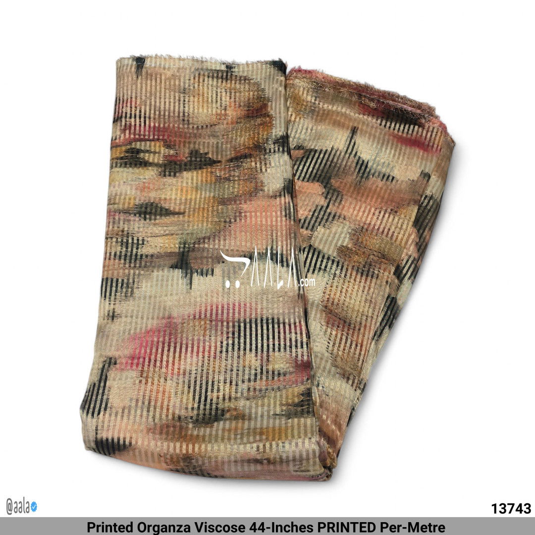 Printed Organza Viscose 44-Inches PRINTED Per-Metre #13743