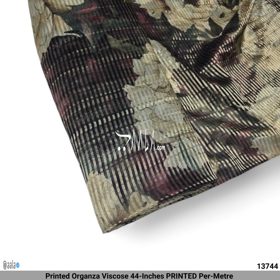 Printed Organza Viscose 44-Inches PRINTED Per-Metre #13744