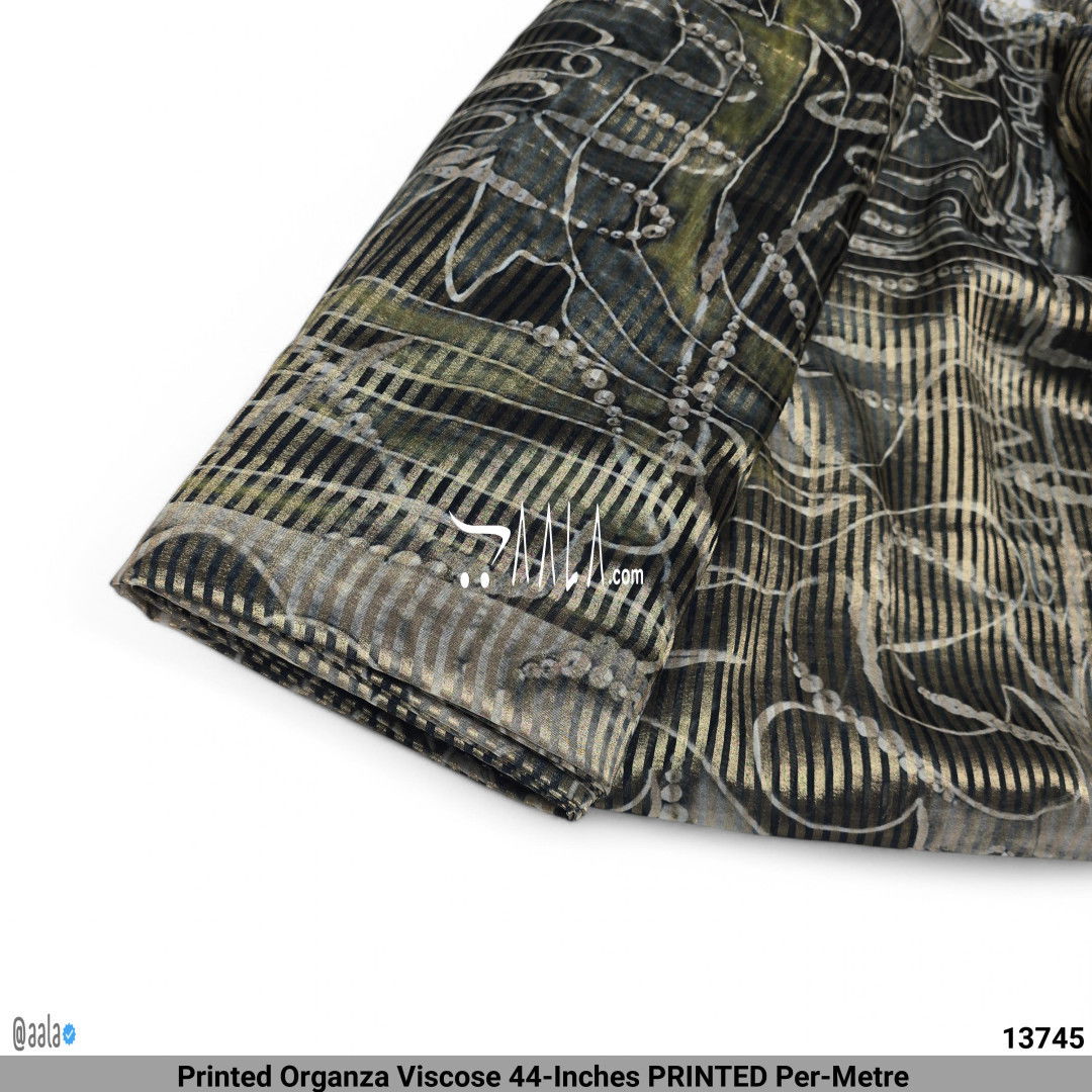 Printed Organza Viscose 44-Inches PRINTED Per-Metre #13745