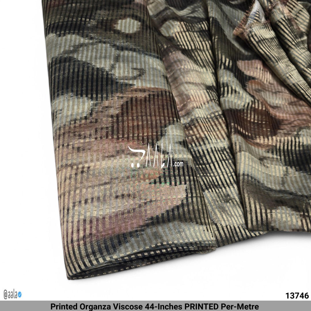 Printed Organza Viscose 44-Inches PRINTED Per-Metre #13746