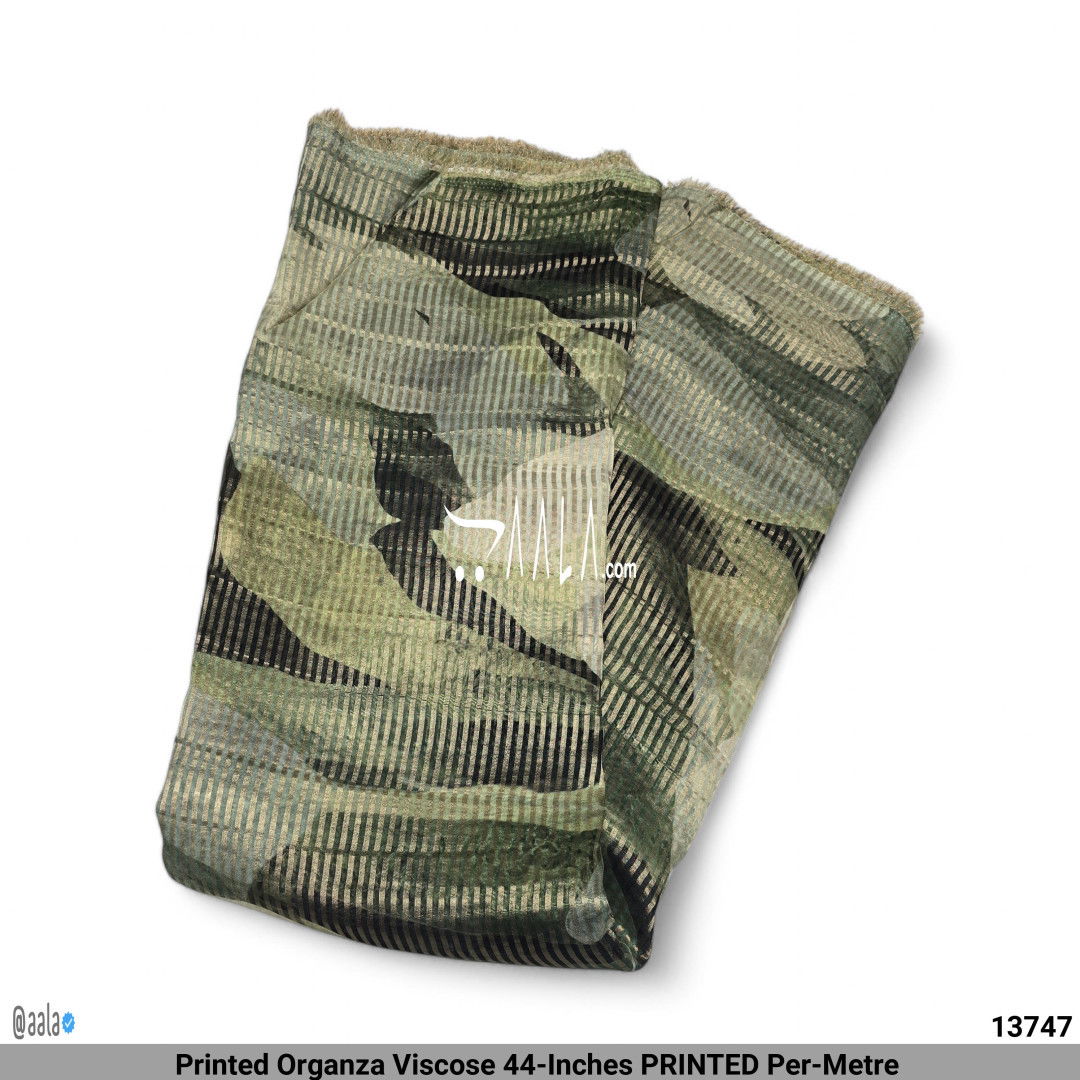Printed Organza Viscose 44-Inches PRINTED Per-Metre #13747