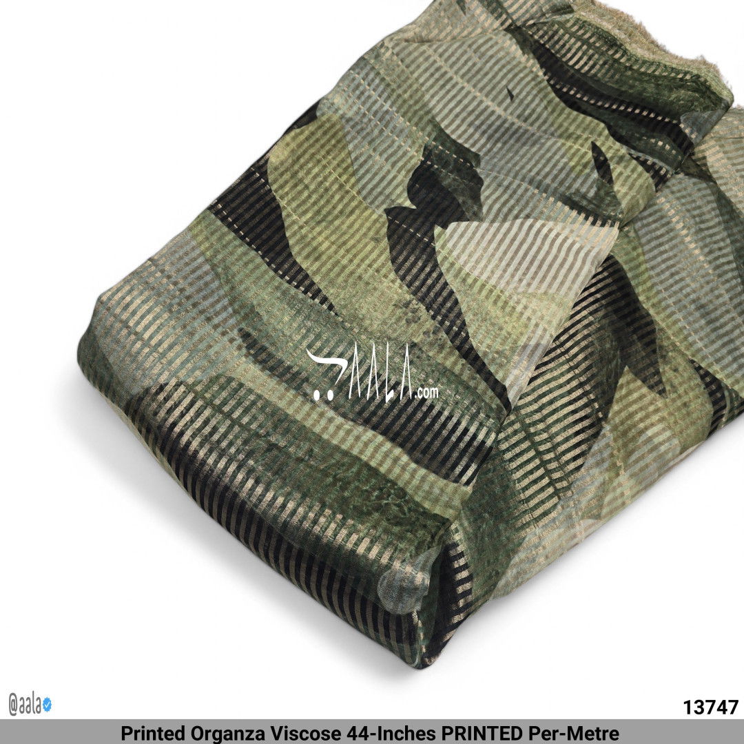 Printed Organza Viscose 44-Inches PRINTED Per-Metre #13747