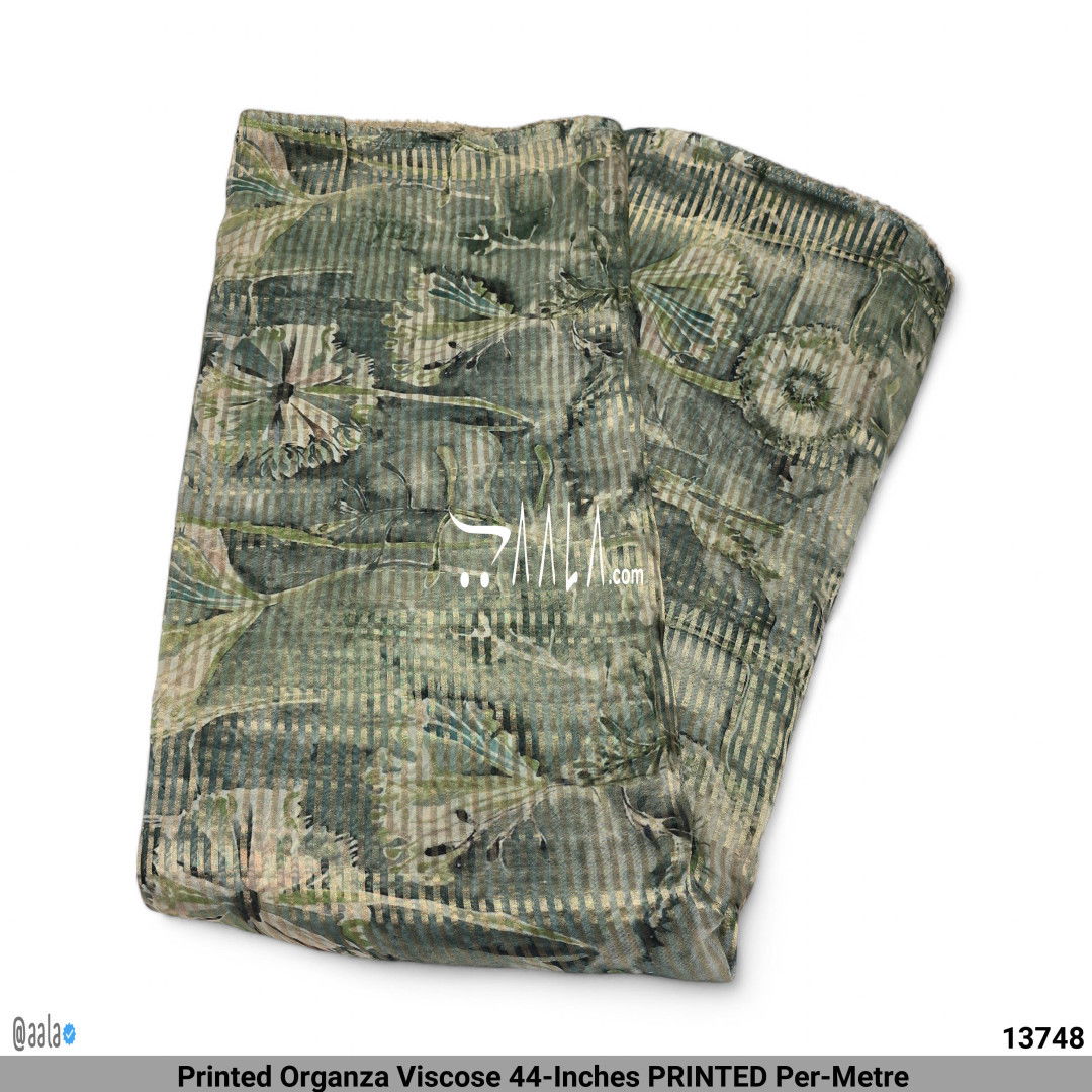 Printed Organza Viscose 44-Inches PRINTED Per-Metre #13748