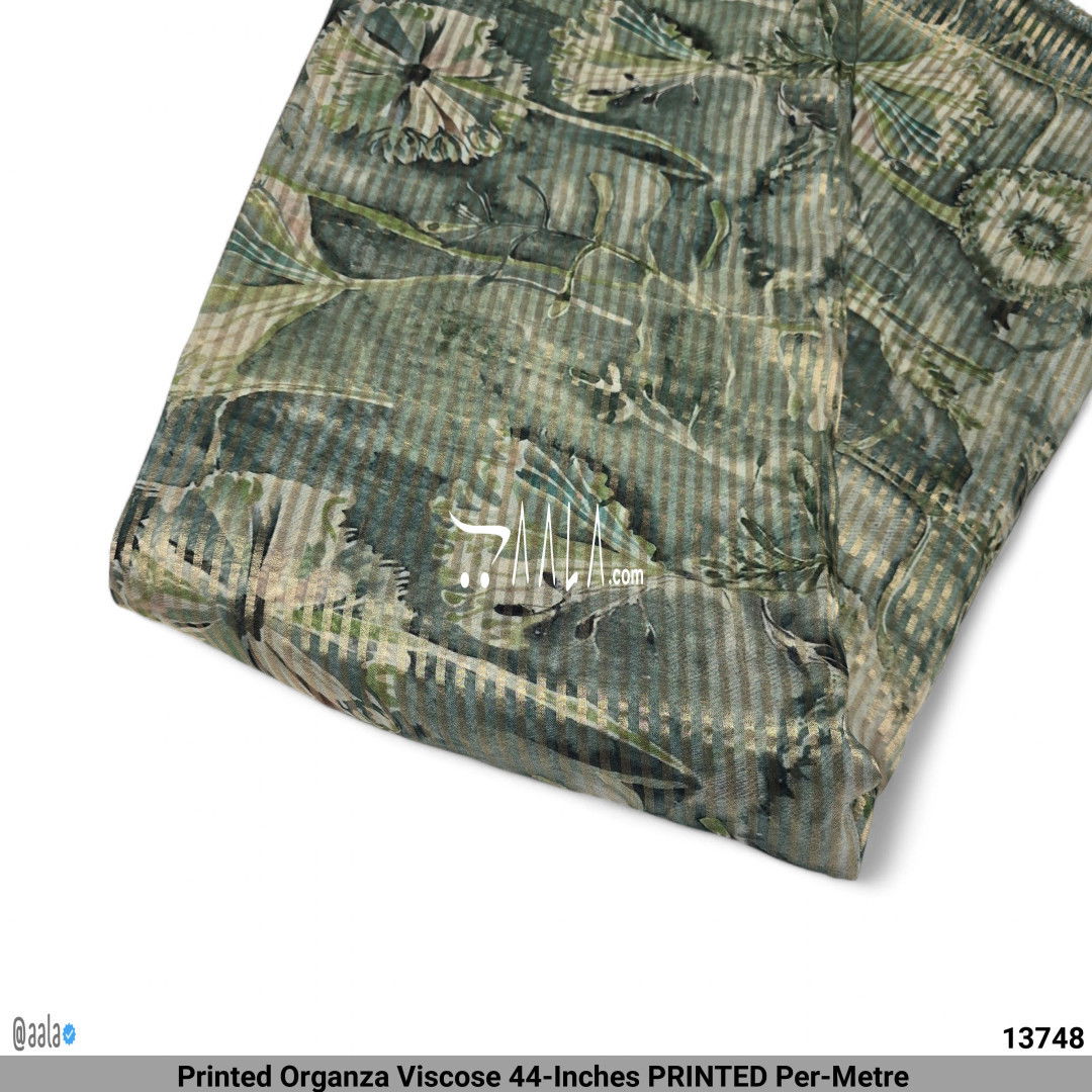 Printed Organza Viscose 44-Inches PRINTED Per-Metre #13748