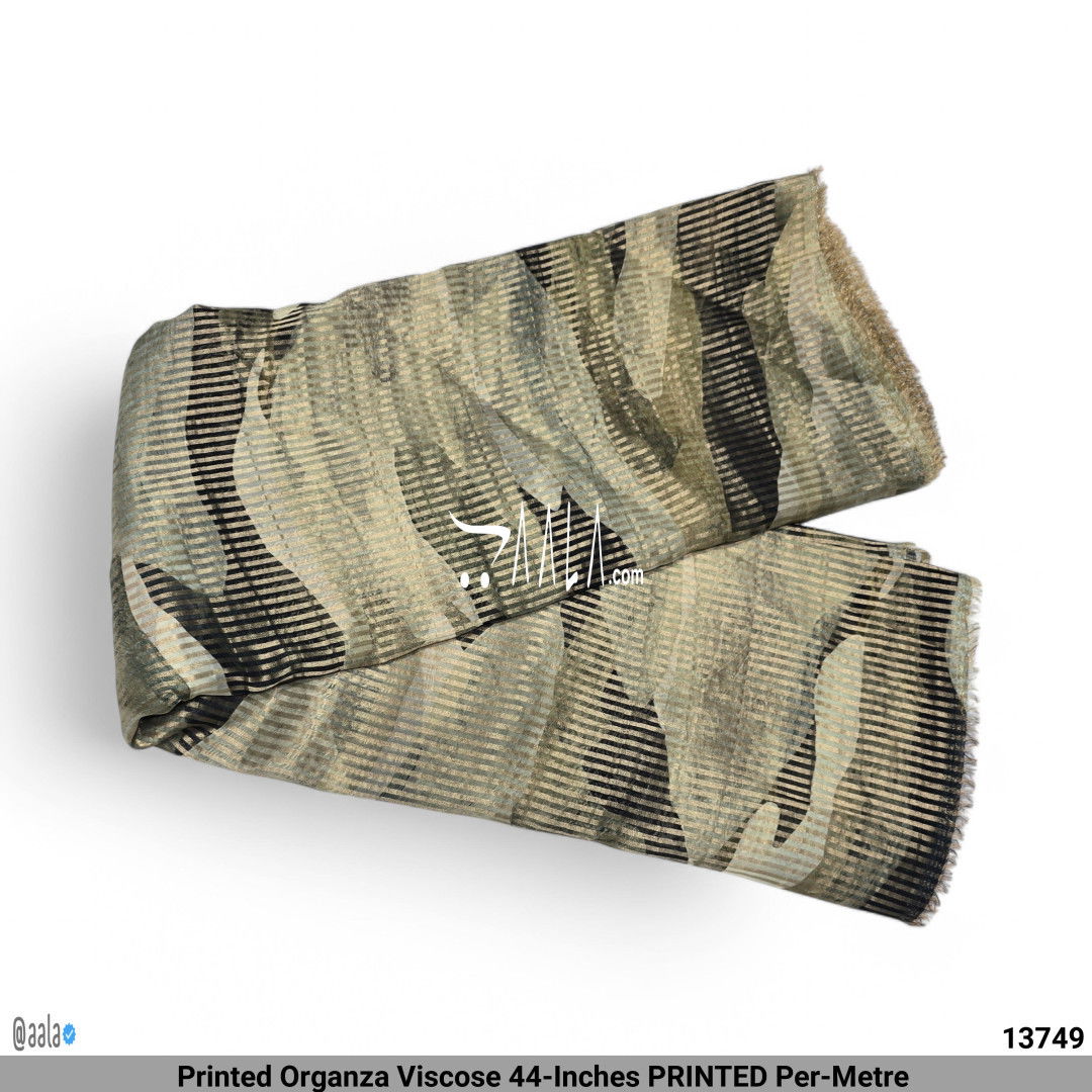 Printed Organza Viscose 44-Inches PRINTED Per-Metre #13749