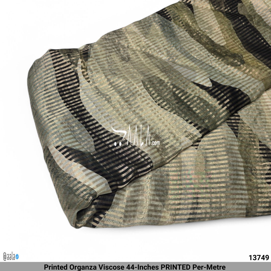 Printed Organza Viscose 44-Inches PRINTED Per-Metre #13749