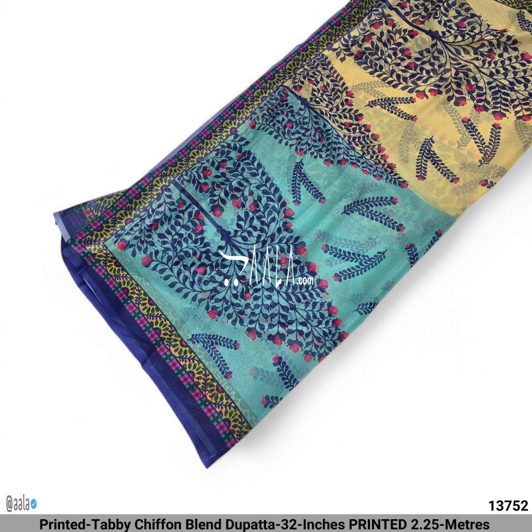 Printed-Tabby Chiffon Blend Dupatta-32-Inches PRINTED 2.25-Metres #13752
