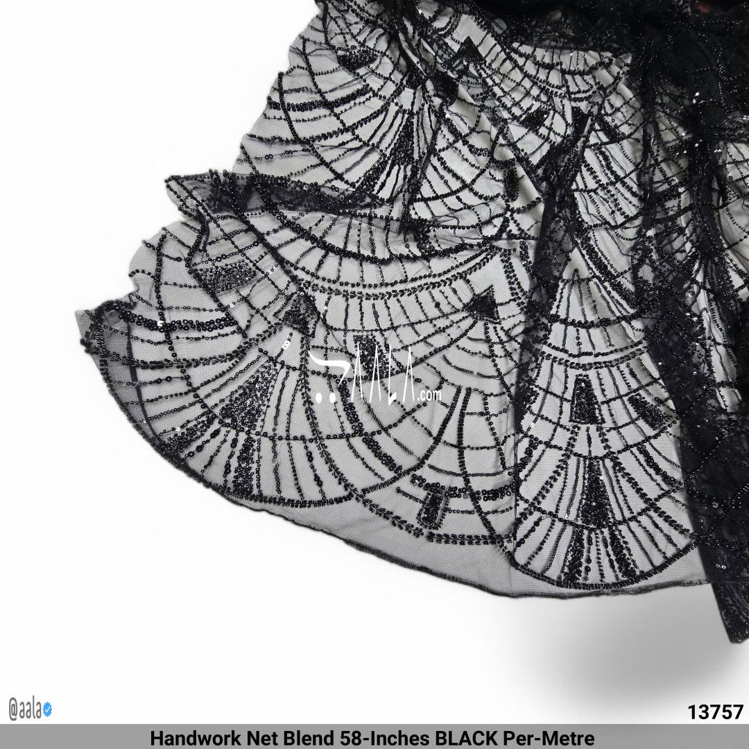 Handwork Net Blend 58-Inches BLACK Per-Metre #13757