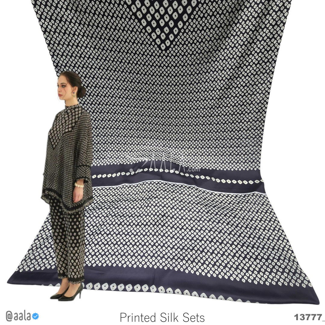 Printed Silk Blend 44-Inches PRINTED Per-Pc #13777