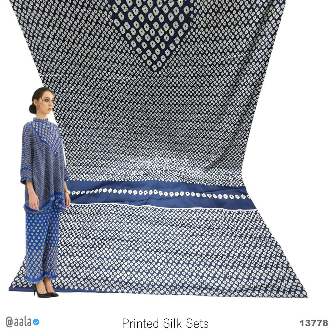 Printed Silk Blend 44-Inches PRINTED Per-Pc #13778