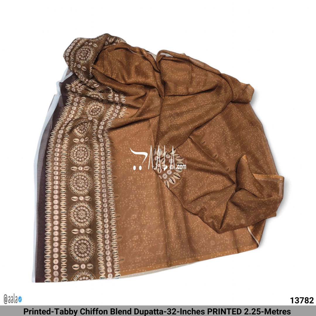 Printed-Tabby Chiffon Blend Dupatta-32-Inches PRINTED 2.25-Metres #13782