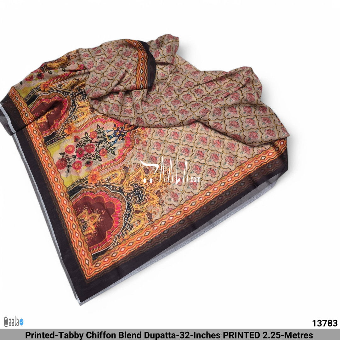 Printed-Tabby Chiffon Blend Dupatta-32-Inches PRINTED 2.25-Metres #13783
