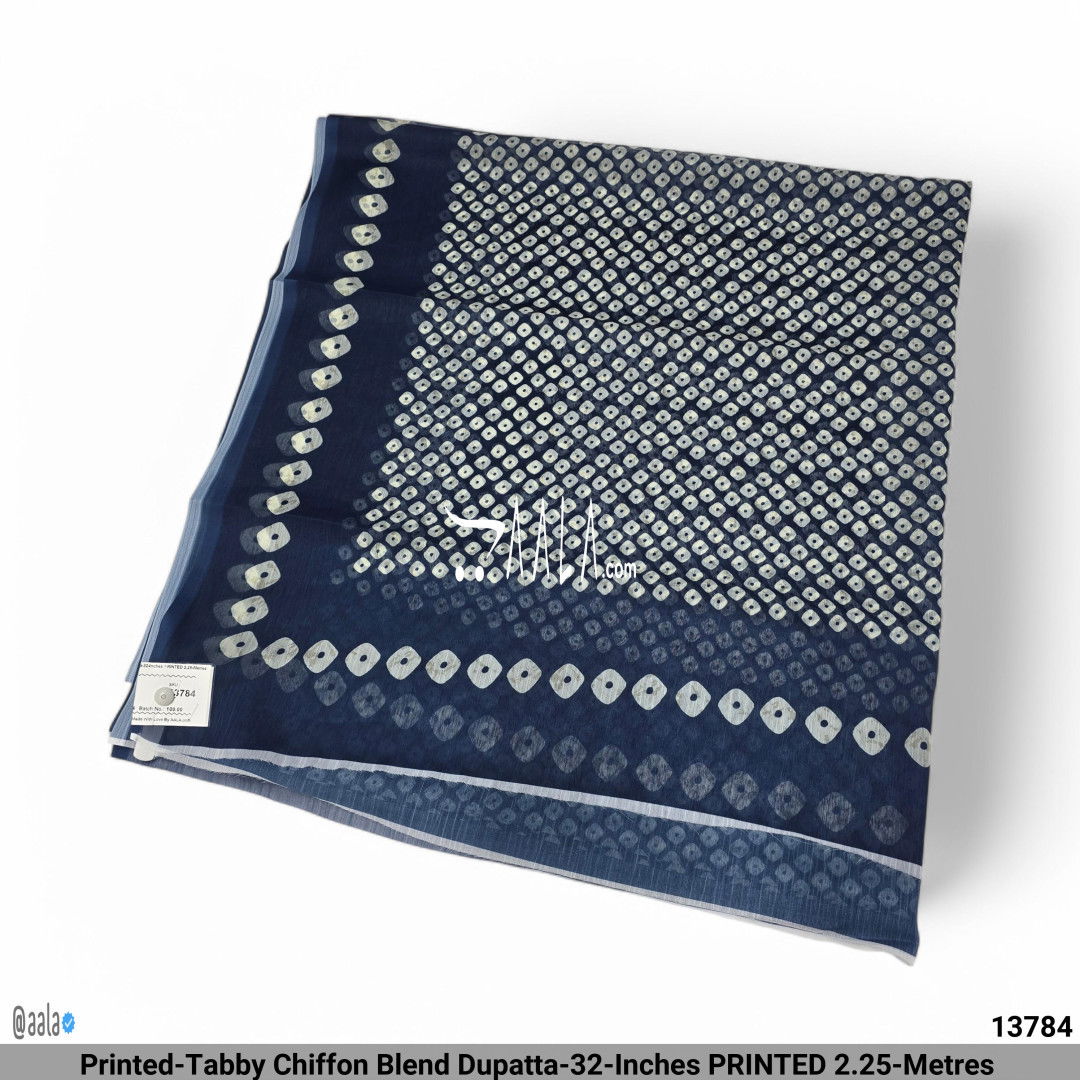Printed-Tabby Chiffon Blend Dupatta-32-Inches PRINTED 2.25-Metres #13784